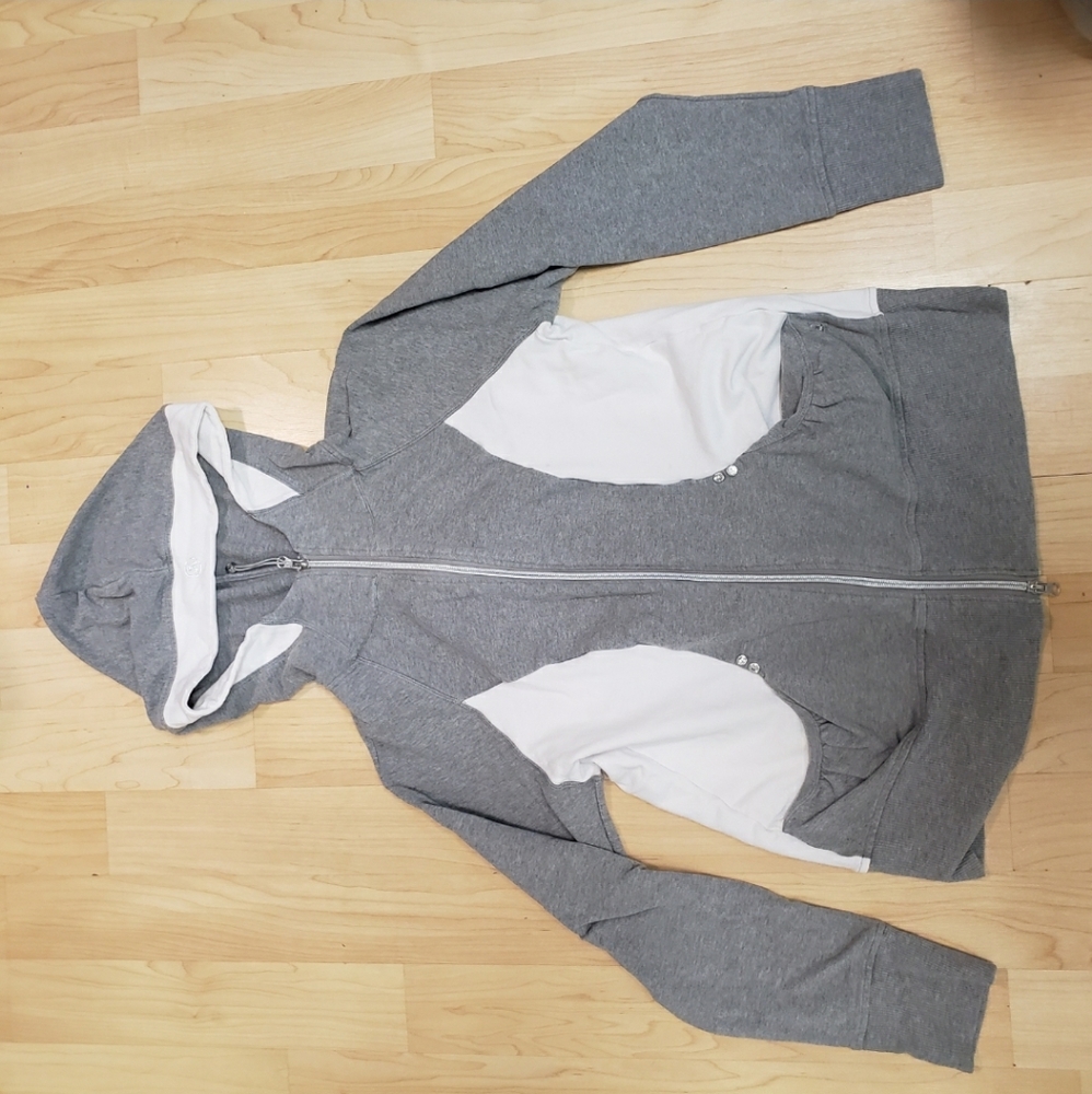 Gray and White Jacket